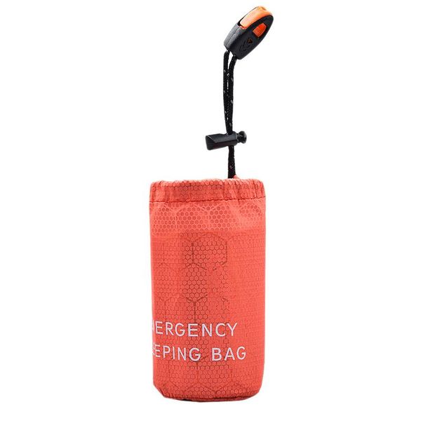 

emergency sleeping bag drawstring camping travel trekking backpacking storage with whistle suvival water-repellent bags