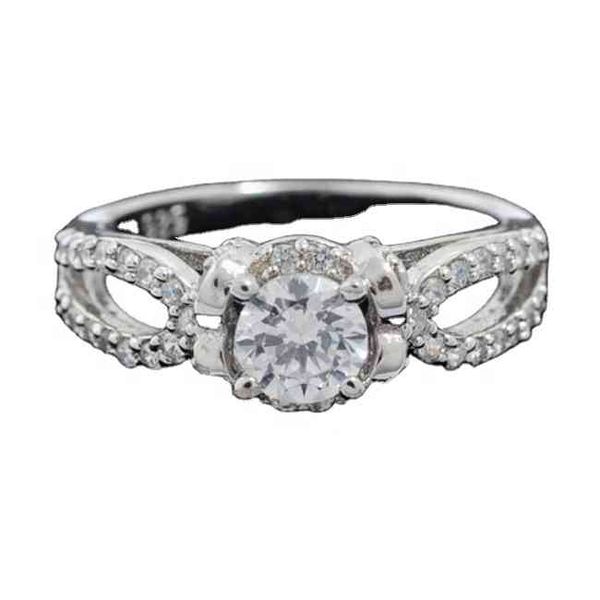 

trendy brass copper alloy white artificial cubic zircon 14k white gold fashion finger wedding rings for jewelry making