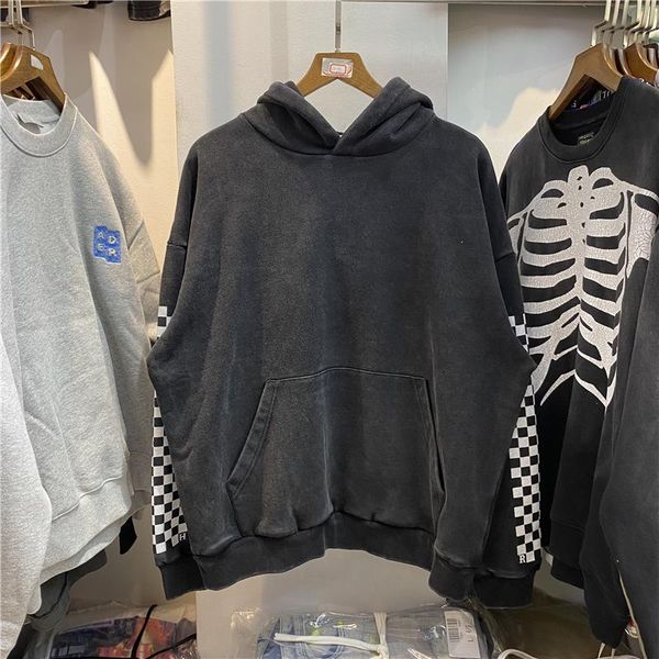 

men's hoodies & sweatshirts vintage hoodie men women beige plus velvet thickening graphic print pullovers fashion, Black