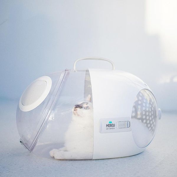 

cat carriers,crates & houses two-door load pet kennel hard cover collapsible opening carrier - travel with foldable feature for cats, sm