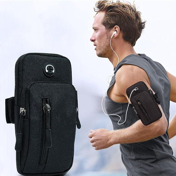 

outdoor bags running men women arm for phone money keys sports package bag with headset hole simple style band