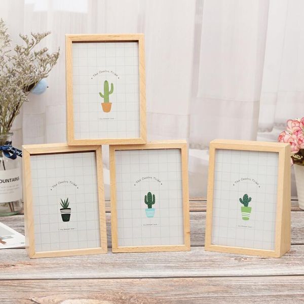 

frames and mouldings wooden po frame cactus picture music box solid wood bell birthday gift bedroom deskdecoration 05508