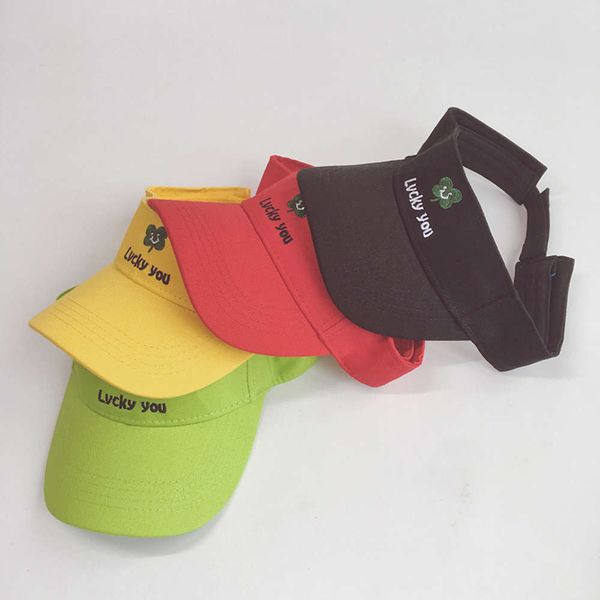 

letter embroidery solid color versatile baby's empty baseball hat summer fashion bag travel sun visor hat sunscreen, Yellow