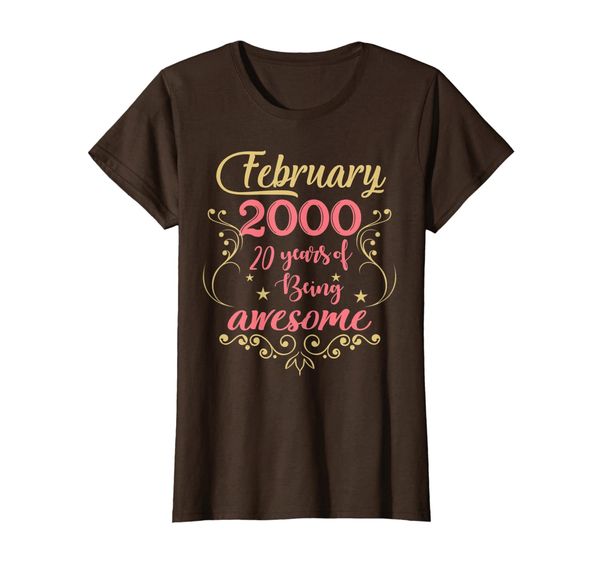 

Born In February 2000 20 Years Of Being Awesome T-Shirt, Mainly pictures