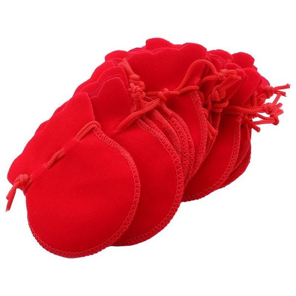 

jewelry pouches, bags 20 red velvet oval ring earrings wedding present gift favor bag pouch, Pink;blue