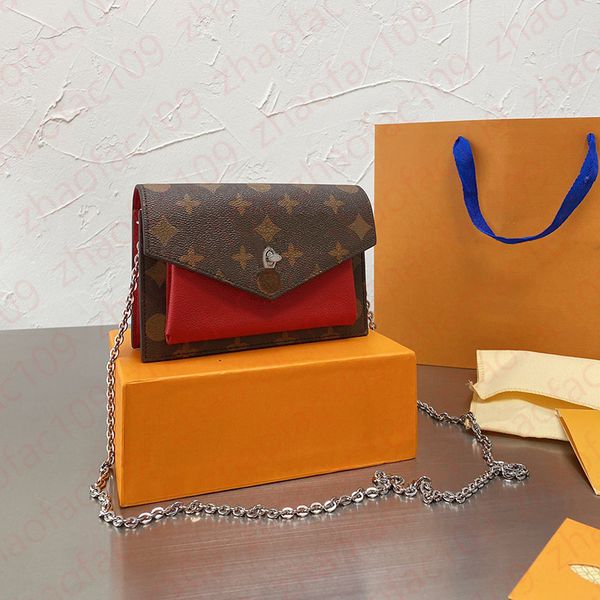 

11 colors new iconic wallet chain bag women shoulder bags desingners on shoulder pochette crossbody envelope mini purse lady real the m63471