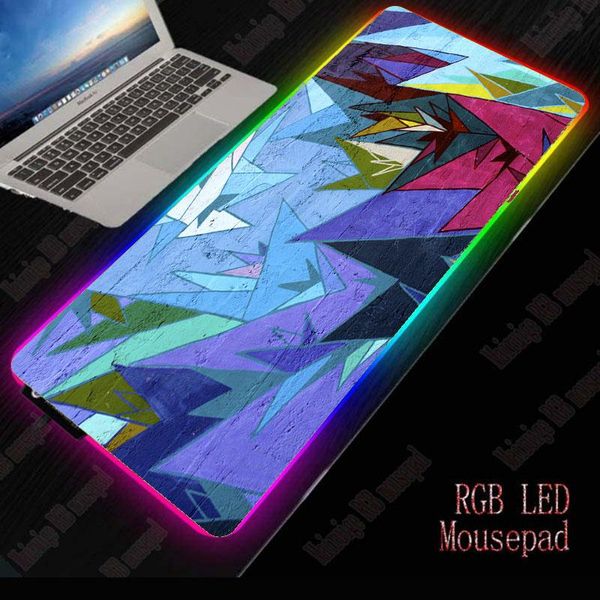 

mouse pads & wrist rests 40*90cm graffiti art large rgb non-slip rubber pad gaming accessories lappc lights mousepad xxl keyboard desk m