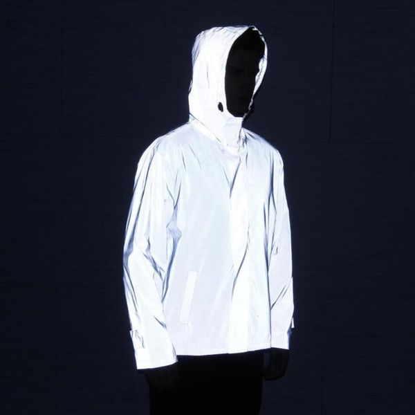 

jackets coats men's and women's outdoor sports reflective windbreaker hooded jacket harajuku hip hop fl4u, Black;brown