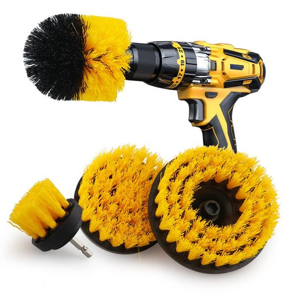 

car sponge 2/3.5/4/5 brush attachment set power scrubber polisher bathroom cleaning kit with extender kitchen tools