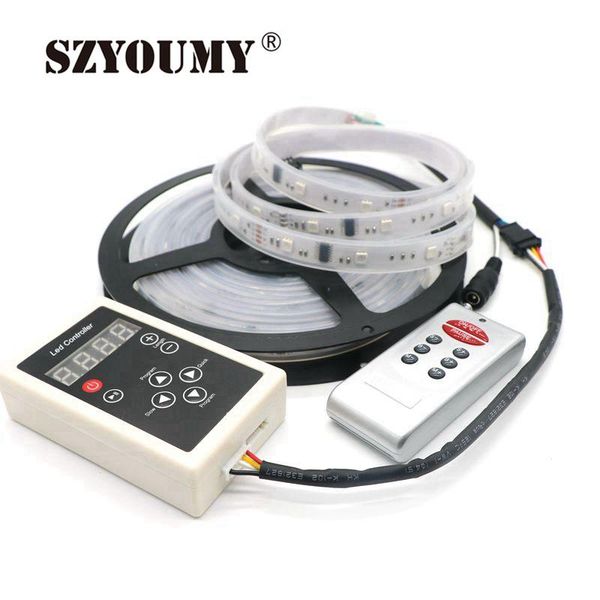 

led strip 5m 12v ip67 tube waterproof 6803 ic magic dream color flexible rgb strips 30led/m chasing lights