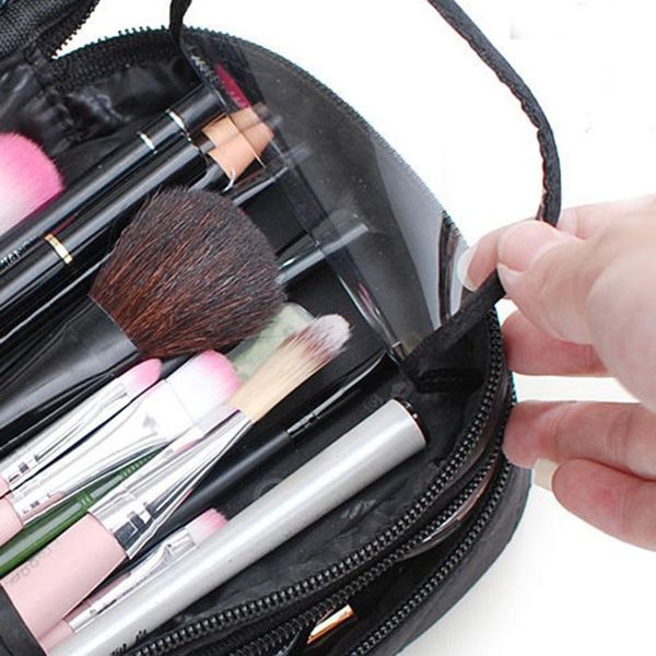 

selling double layers makeup bag waterproof rhomboids travel cosmetic toiletry necessaries case bags & cases