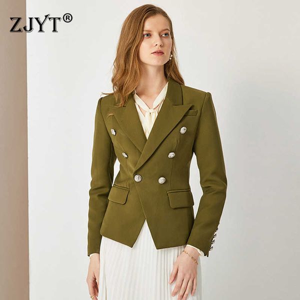 

women spring autumn office lady plus size blazer jacket fashion basic casual solid button long sleeve work suit coat outerwear 210601, White;black