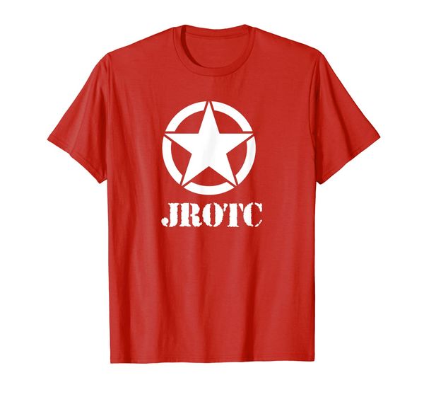 

retro jrotc army star tshirt, White;black