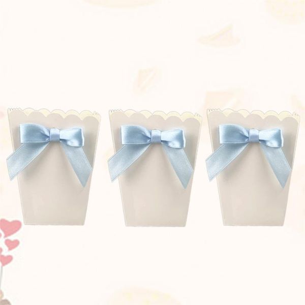 

gift wrap 12pcs bow white popcorn boxes candy snack printing treat box decoration container birthday baby showers wedding party favors