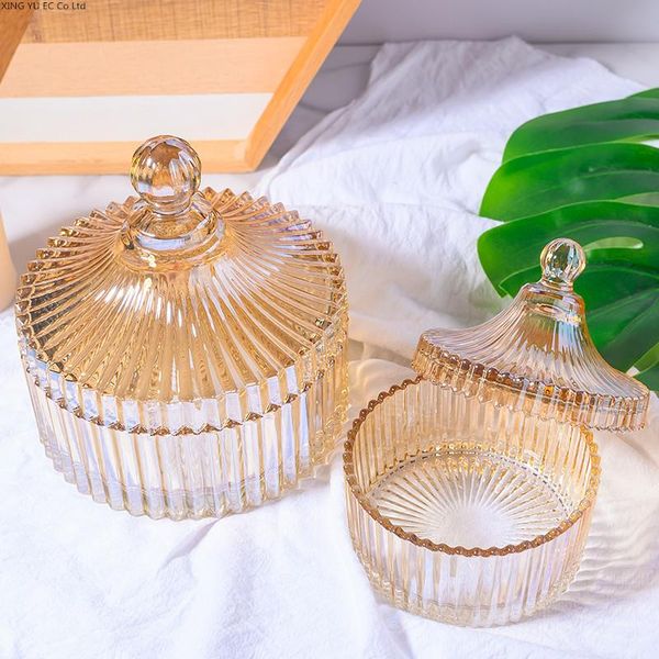 

storage bottles & jars nordic luxury transparent glass candy jar dried fruit tray with lid home tea coffee bean tank kitchen container