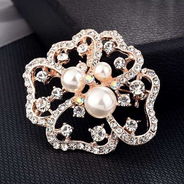 

nbwv fashionable silk scarfanti pins light alloy high grade korean edition inlaid pearlpearldiamond brooches brooch, Gray