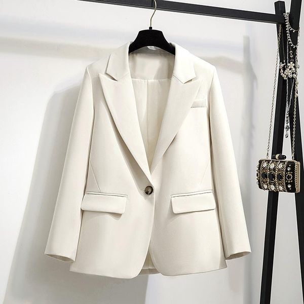 

women's suits & blazers 2021 spring and autumn clothing fried street white small suit jacket female loose high sense casual, White;black