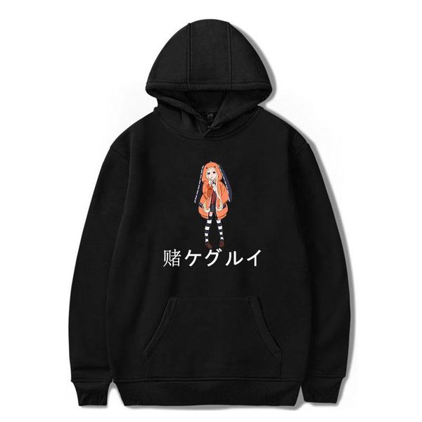 

men's hoodies & sweatshirts 2021 anime kakegurui jabami yumeko hoodie men/women casual student sweatshirt streetwear harajuku pullove, Black