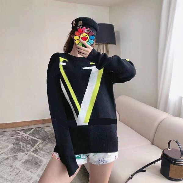 

designer women's knits sweater stitching three-color sweaters fashion, White