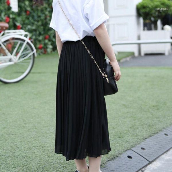 

skirts 3-14 y 2021 spring fall summer children's clothes toddler teen tutu skirt girls black white chiffon pleated jw358611, Blue