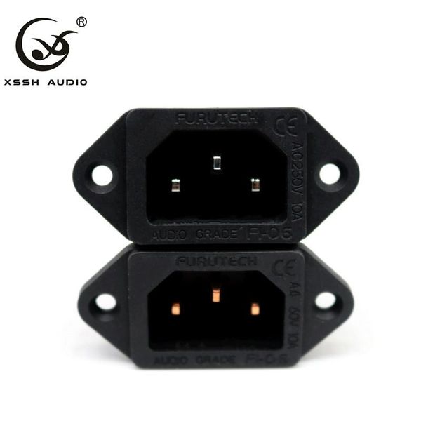 

smart power plugs 4 pieces fi-06 hifi red pure copper plating rhodium us plug iec socket