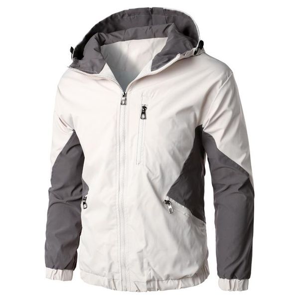 

men's windbreaker jackets waterproof military hooded zipper casual jacket autumn male yellow brand fashion coats plus size 5xl, Black;brown