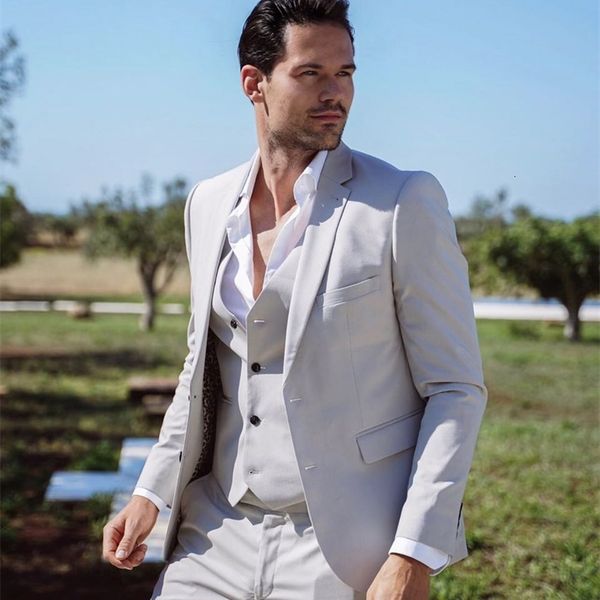 

men's suits & blazers groovy casual groomsmen tuxedo two male pantsuit buttons suit wedding man blazer three lumps (jacket plus pants +, White;black