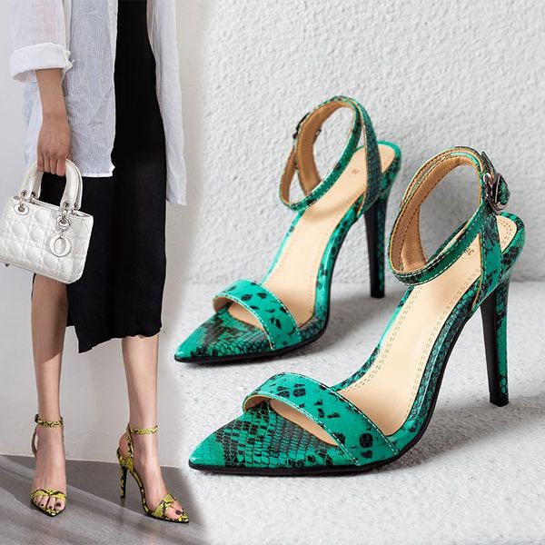 

black sandals ladies summer pointed fish mouth cross stilettos sharp point toe .5cm heels 35-34-39-43-41-42