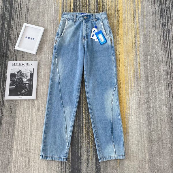 

patchwork jeans men women 1 embroidery tie dye jean pants inside tag, Blue