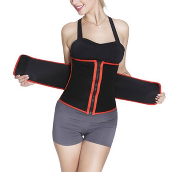 

women's shapers women adjustable waist trainer body elastic support belt slimming corset sports lumbar back sweat, Black;white