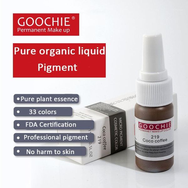 

goochie permanent makeup tattoo ink, pure organic liquid pigment 1/2oz (15ml) for eyebrow ink1