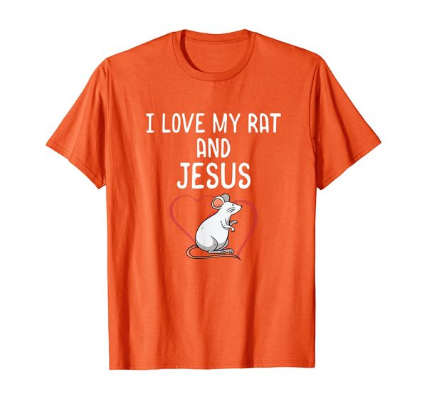 

i love my rat and jesus adorable christian rodent pet owner t-shirt, White;black
