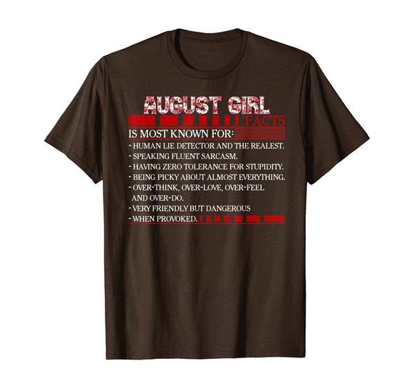 

august girl fact is most known for human lie detector t-shirt, White;black