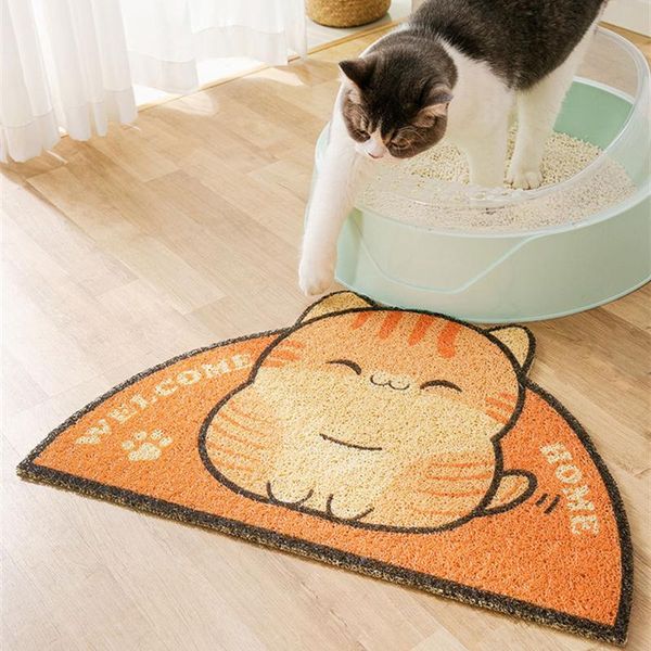 

cat beds & furniture pet litter mat waterproof trapping hollow out anti-skid clean pad products for cats accessories