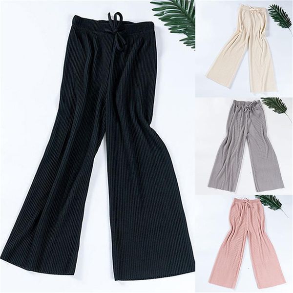 

soft comfort women pants 2021 high waist casual summer slacks ankle-length long trousers female women's & capris, Black;white