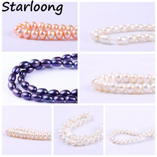 

other 7-8mm a quality oval shape purple natural freshwater pearl loose spacer beads diy for jewelry bracelet necklace