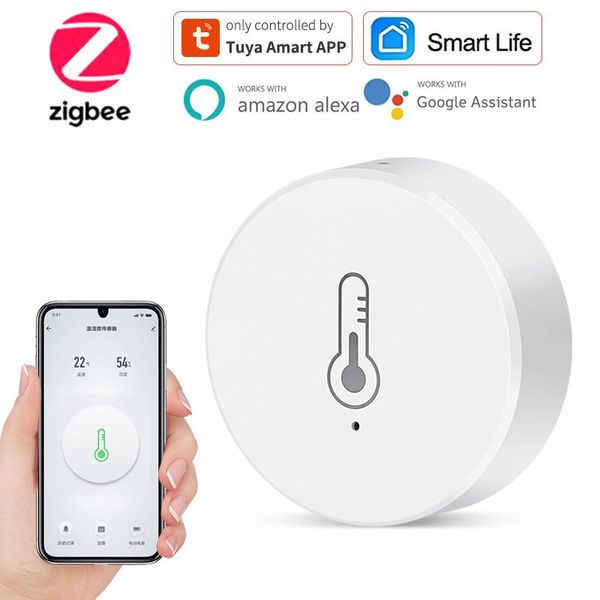 

smart home control tuya wifi temperature and humidity sensor indoor hygrometer thermometer detector support alexa google life