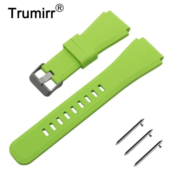 

watch bands 21mm 22mm quick release silicone rubber watchband for stainless steel buckle band wrist strap belt bracelet black, Black;brown