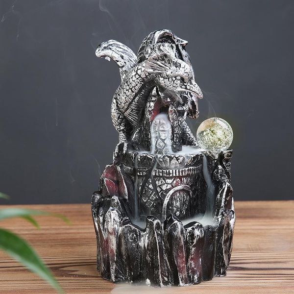 

fragrance lamps dragon charcoal resin incense burner buddhist sandalwood waterfall bruleur encens insence