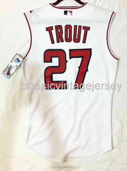 

men women kids mike trout on field jersey 6200 embroidery new baseball jerseys, Black