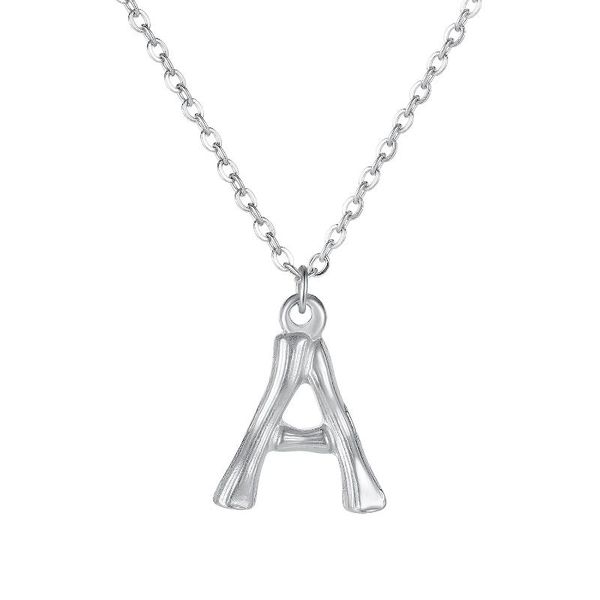 

fashion trends all kinds of personality 26 letter english titanium steel necklace chain gx1880 chains, Silver