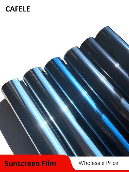 

one way mirror window film stained glass self adhesive privacy tint for home blue sliver stickers