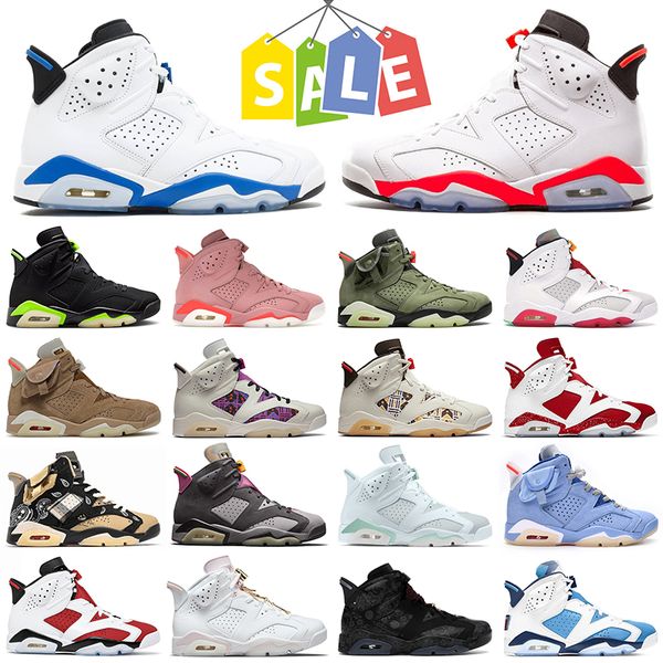 

6 6s jumpman basketball shoes high og white infrared black sports blue electric green cactus jack unc carmine red oreo quai 54 mens women sn