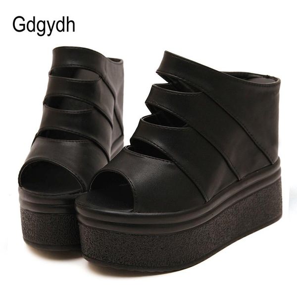 

dress shoes gdgydh open toe white high heel platform sandals women black wedges for summer rubber sole good quality roman thick bottom