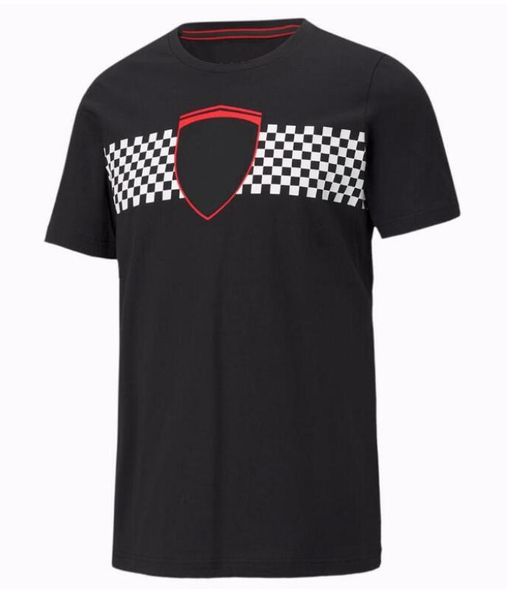 Fato de corrida F1 de manga curta de poliéster de secagem rápida personalizável com gola redonda camiseta ciclismo casual