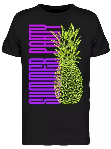 

Summer Party Pineapple Tee Men's -Image by Shutterstock, White;black