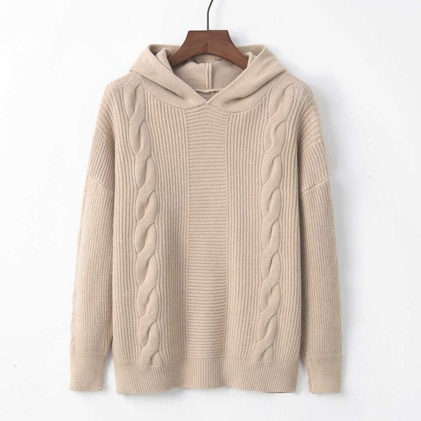 

women's sweaters autumn mesh joker with hood twist female knitted 4pac, White;black