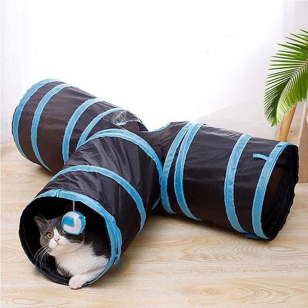 

3/4holes pet cat tunnel funny toys collapsible tube interactive puppy toy product