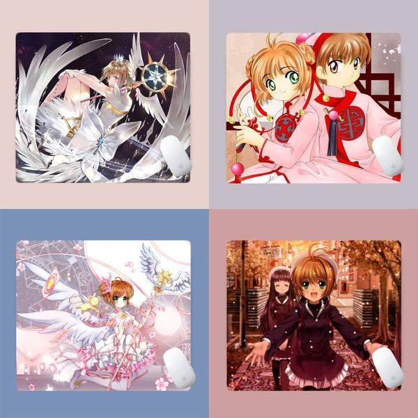 

mouse pads & wrist rests cardcaptor sakura kawaii girl office mice gamer soft pad desk game work small mat non-slip lapcushion