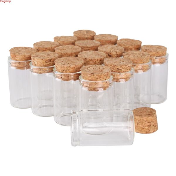 Toptan 24 Parça 10 ml 24 * 40mm Test Tüpleri ile Cork Stoper Cam Kavanozlar Vials Düğün CraftGoods Için Minik Şişeler